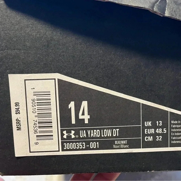 Under Armour Men's Ua Yard Low Dt White/White 14 D(M) US - Picture 4 of 4